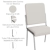Kit 2 Cadeiras Cromada Sala Jantar 2C129CR Corino Branco Kappesberg