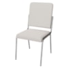 Kit 2 Cadeiras Cromada Sala Jantar 2C129CR Corino Branco Kappesberg
