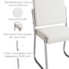 Kit 2 Cadeiras Cromada Sala Jantar 2C139CR Corino Branco Kappesberg