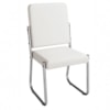 Kit 2 Cadeiras Cromada Sala Jantar 2C139CR Corino Branco Kappesberg
