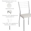 Kit 2 Cadeiras Cromada Sala Jantar 2C140CR Corino Branco Kappesberg
