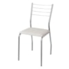 Kit 2 Cadeiras Cromada Sala Jantar 2C140CR Corino Branco Kappesberg