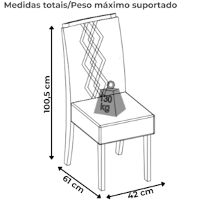 Kit 2 Cadeiras De Jantar Estofadas Ayla Veludo Lunar Freijo Dj Moveis