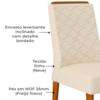 Kit 2 Cadeiras De Jantar Estofadas Lidia Linho Neve Freijo Dj Moveis