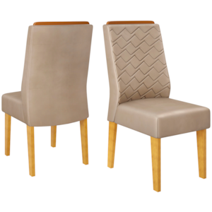 Kit 2 Cadeiras De Jantar Estofadas Lidia Veludo Kraft Cedro Dj Moveis Kit 2 Cadeiras De Jantar Estofadas Lidia Veludo Kraft Cedro Dj Moveis