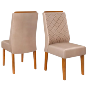 Kit 2 Cadeiras De Jantar Estofadas Lidia Veludo Kraft Freijo Dj Moveis Kit 2 Cadeiras De Jantar Estofadas Lidia Veludo Kraft Freijo Dj Moveis