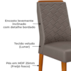 Kit 2 Cadeiras De Jantar Estofadas Lidia Veludo Lunar Freijo Dj Moveis