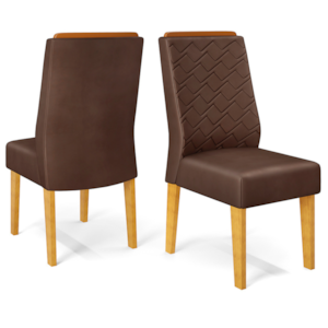 Kit 2 Cadeiras De Jantar Estofadas Lidia Veludo Moca Cedro Dj Moveis Kit 2 Cadeiras De Jantar Estofadas Lidia Veludo Moca Cedro Dj Moveis