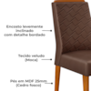 Kit 2 Cadeiras De Jantar Estofadas Lidia Veludo Moca Freijo Dj Moveis