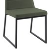 Kit 2 Cadeiras Decorativas Base Aço Preto F36 Linho Verde Dmobiliario