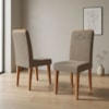 Kit 2 Cadeiras Estofadas 11058 Linho Cinamomo Bege MOLCI