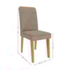 Kit 2 Cadeiras Estofadas 11058 Linho Nature Bege MOLCI