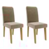 Kit 2 Cadeiras Estofadas 11058 Suede Cinamomo Joli MOLCI