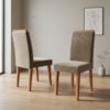 Kit 2 Cadeiras Estofadas 11058 Suede Cinamomo Joli MOLCI