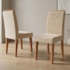Kit 2 Cadeiras Estofadas 11058 Suede Cinamomo Nude MOLCI