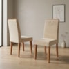 Kit 2 Cadeiras Estofadas 11058 Suede Cinamomo Nude MOLCI