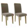 Kit 2 Cadeiras Estofadas 11058 Suede Nature Joli MOLCI