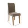 Kit 2 Cadeiras Estofadas 11058 Suede Nature Joli MOLCI