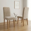 Kit 2 Cadeiras Estofadas 11058 Suede Nature Nude MOLCI