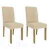 Kit 2 Cadeiras Estofadas 15167 Linho Nature Gengibre MOLCI
