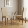 Kit 2 Cadeiras Estofadas 15167 Linho Nature Gengibre MOLCI