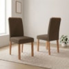 Kit 2 Cadeiras Estofadas 22142 Linho Cinamomo Mascavo MOLCI