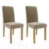 Kit 2 Cadeiras Estofadas 22142 Suede Cinamomo Joli MOLCI