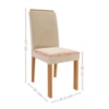 Kit 2 Cadeiras Estofadas 22142 Suede Cinamomo Nude MOLCI