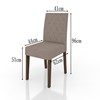 Kit 2 Cadeiras Estofadas 40001 Suede Amendoa Capuccino PLN