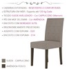 Kit 2 Cadeiras Estofadas 40001 Suede Amendoa Capuccino PLN