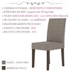 Kit 2 Cadeiras Estofadas 40003 Suede Amendoa Capuccino PLN