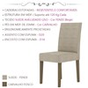 Kit 2 Cadeiras Estofadas 40003 Suede Carvalho Fendi PLN