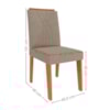 Kit 2 Cadeiras Estofadas 9582 Linho Cinamomo Bege MOLCI