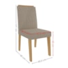 Kit 2 Cadeiras Estofadas 9582 Linho Nature Bege MOLCI