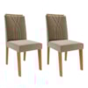 Kit 2 Cadeiras Estofadas 9582 Suede Cinamomo Joli MOLCI