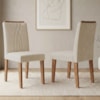 Kit 2 Cadeiras Estofadas 9582 Suede Cinamomo Nude MOLCI