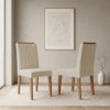 Kit 2 Cadeiras Estofadas 9582 Suede Cinamomo Nude MOLCI