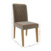 Kit 2 Cadeiras Estofadas 9582 Suede Nature Joli MOLCI