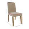Kit 2 Cadeiras Estofadas 9582 Suede Nature Nude MOLCI