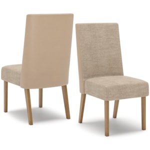 Kit 2 Cadeiras Estofadas Anne Corano Bege Suede Creme Henn Kit 2 Cadeiras Estofadas Anne Corano Bege Suede Creme Henn