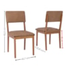 Kit 2 Cadeiras Estofadas Madeira Maciça 22159 Corino Kaki ORNAR