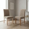 Kit 2 Cadeiras Estofadas Madeira Tauari 20221 Linho Bege MOLCI