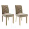 Kit 2 Cadeiras Estofadas Madeira Tauari 20221 Suede Joli MOLCI