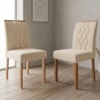 Kit 2 Cadeiras Estofadas Madeira Tauari 20221 Suede Nude MOLCI