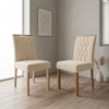 Kit 2 Cadeiras Estofadas Madeira Tauari 20221 Suede Nude MOLCI