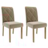 Kit 2 Cadeiras Estofadas Madeira Tauari 20223 Suede Joli MOLCI