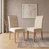 Kit 2 Cadeiras Estofadas Madeira Tauari 20223 Suede Nude MOLCI