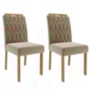 Kit 2 Cadeiras Estofadas Madeira Tauari 20225 Suede Joli MOLCI