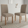 Kit 2 Cadeiras Estofadas Madeira Tauari 20227 Linho Bege MOLCI