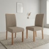 Kit 2 Cadeiras Estofadas Madeira Tauari 20227 Linho Bege MOLCI
